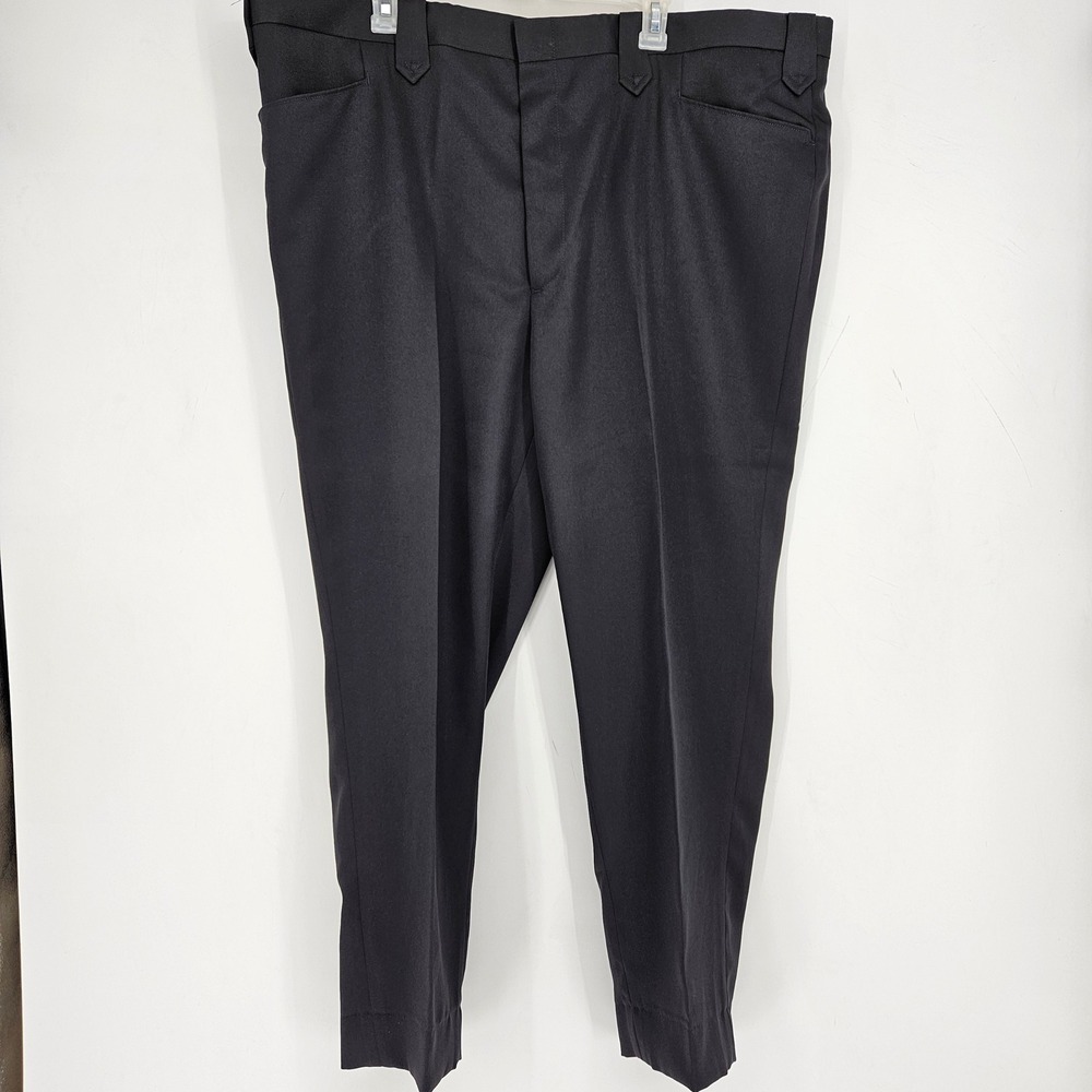 Vintage Circle S Pants Mens 48 Western‎ Formal Casual Polyester Dark Gray
